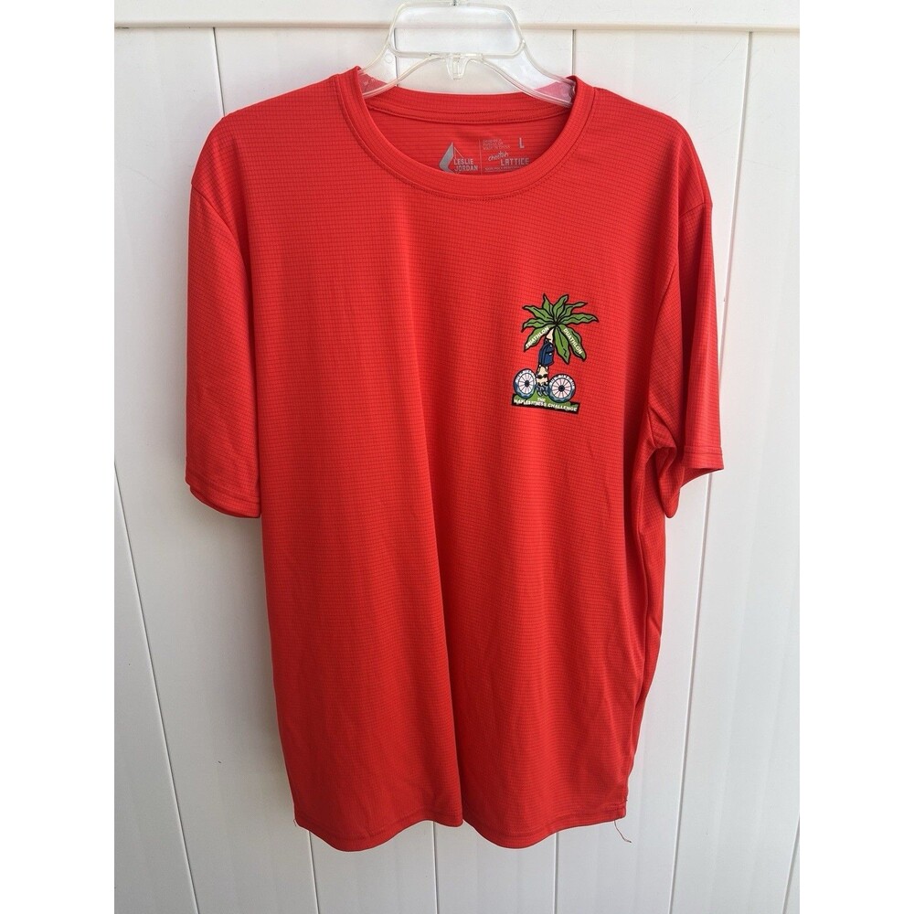 Naples Florida Fitness Challenge Leslie Jordan T-shirt Large Cheetah Lattice